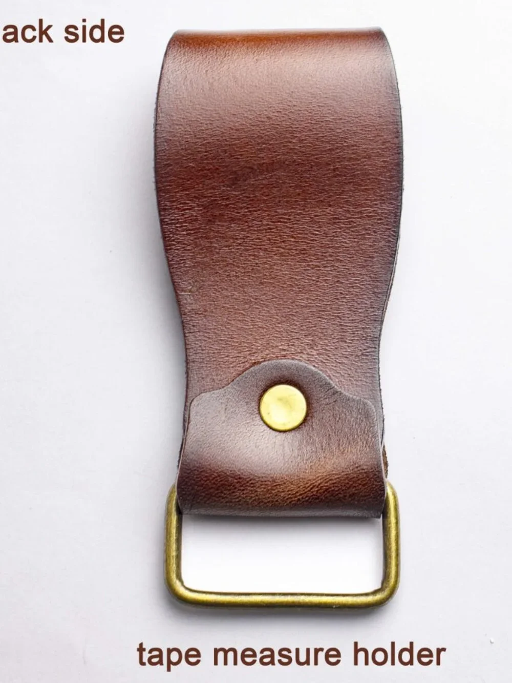 Leather Tape Measure Holder for Belt - Heavy Duty Tool Holder with Metal Clip fo